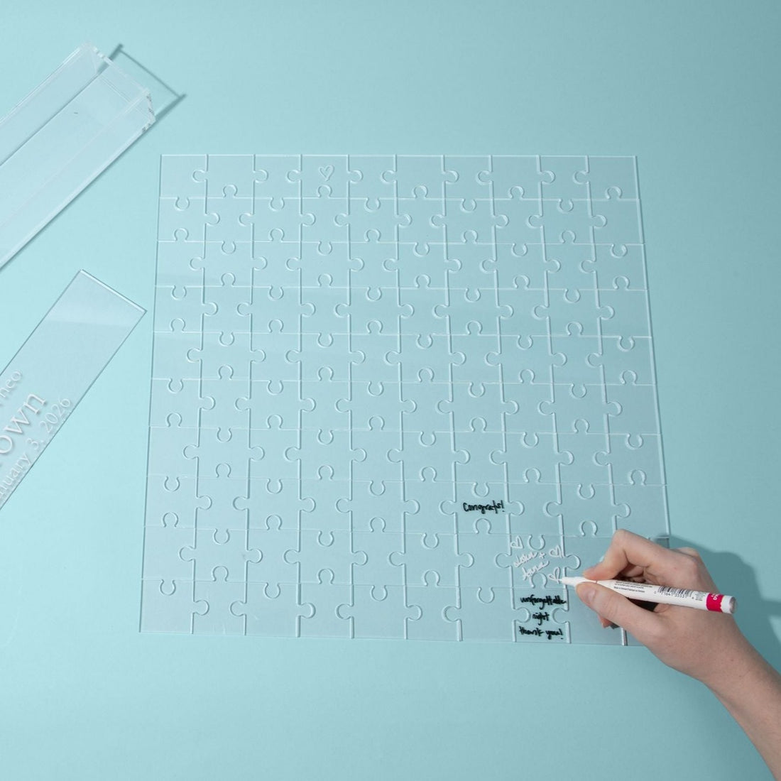 clear acrylic puzzle