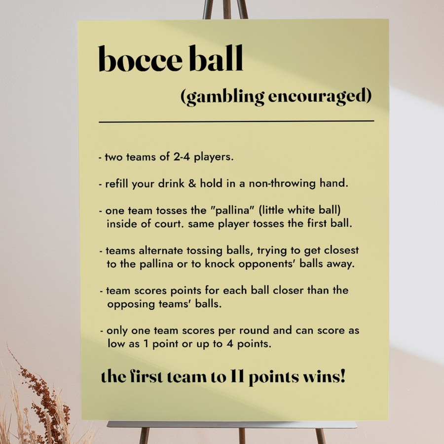  BOCCE BALL SIGN | EDITABLE TEMPLATE