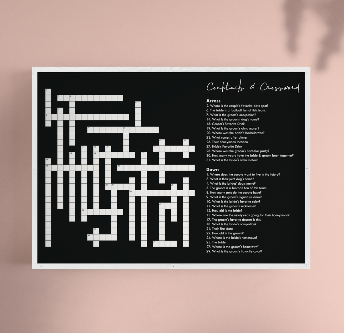  PERSONALIZED CROSSWORD PUZZLE | DOWNLOADABLE PRINT