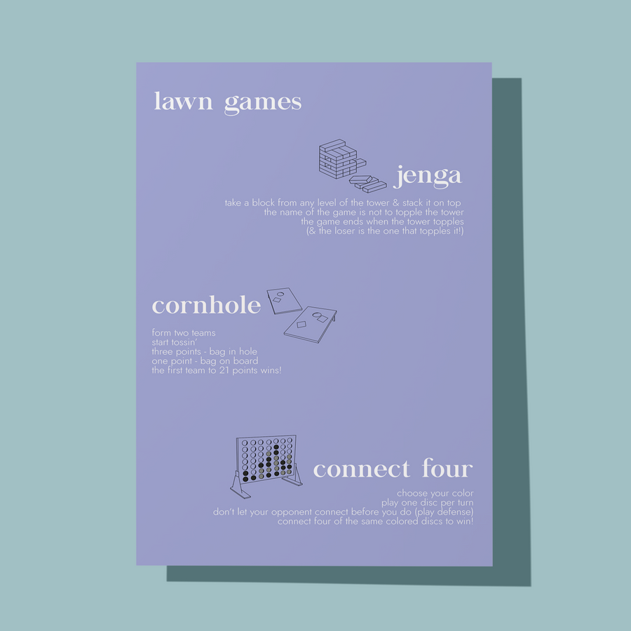  LAWN GAMES SIGN | EDITABLE TEMPLATE