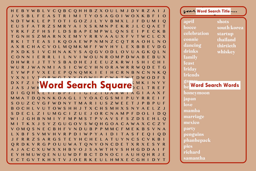  PERSONALIZED WORD SEARCH | DOWNLOADABLE PRINT